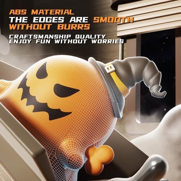 Halloween Uppdragbara Leksaker - WINLLINEE - Set om 2 - Spöke och Pumpa - Häxhatt - Bordsdekoration