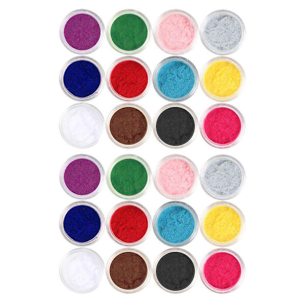 2 set utsökta manikyrdelikat plyschpulver för DIY-nageldekoration (11,5 x 8,5 cm, blandade färger)