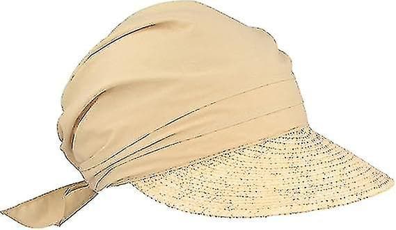 Naturlig - Baseball Cap - Vanlig - Enkel og uformell Baseball Cap for kvinner, Hvetegress Patchwork Bomull, Ande Tungekappe, Halmhatt, Solbeskyttelse for B