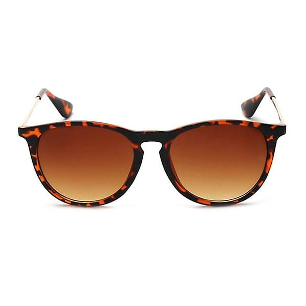 Retro solglasögon Leopard Brun Glas Brun