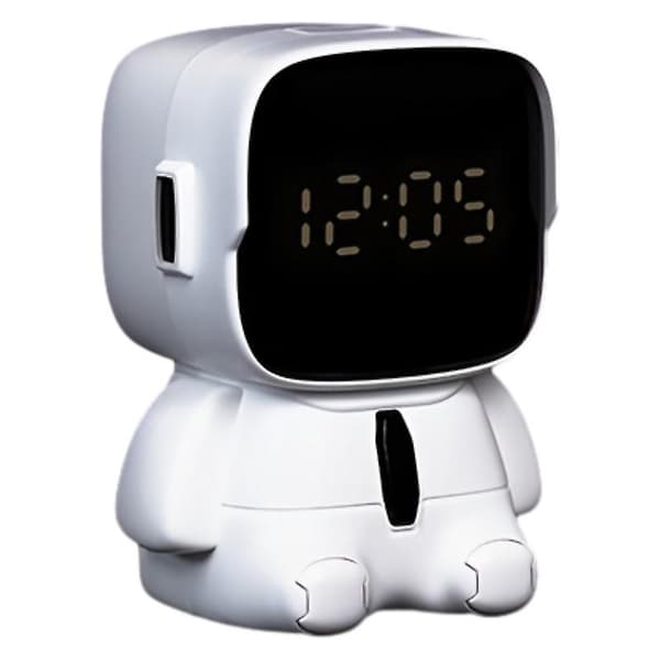 Söt Snooze Väckarklocka Student Usb Laddning Robot Elektronisk Klocka Barnklocka Skrivbord Digital Timer