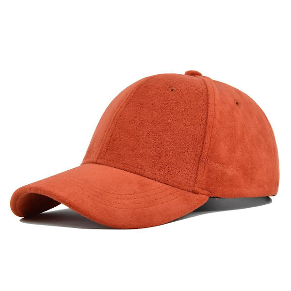 Mocka enfärgad mjuk keps i baseballstil, enkel lammullskeps, keps för utomhussporter, keps med böjd skärm och solskydd