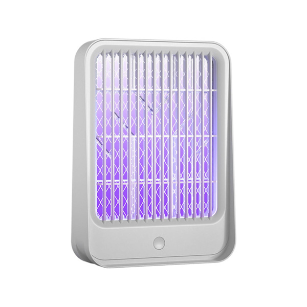 USB-laddningsbar myggdödande lampa utan strålning, hållbar avvisande lampa för sovrum hem (laddare, vit)