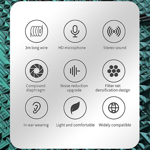 Myke silikon sovehodetelefoner med ledning, støyreduserende soveøretelefoner, mini stereo in-ear ørepropper med mikrofon