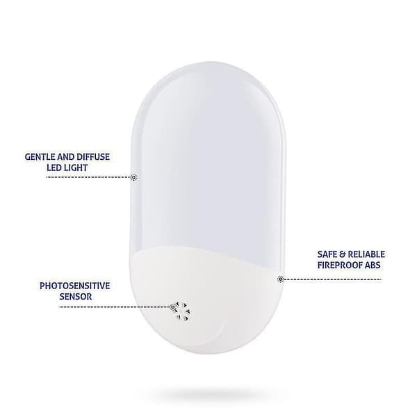 Liten nattlampa 4-pack sovrum korridor smart plug-in ljuskontroll nattlampa