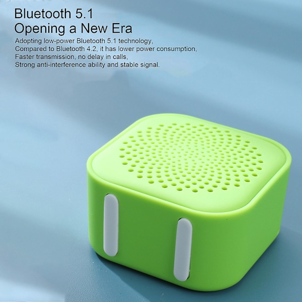 Langaton Bluetooth-kaiutin ulkotiloihin, kevyt ja kannettava, pieni kodin työpöydän ääni, pieni ja kätevä subwoofer, Hifi-äänenlaatu (vihreä)