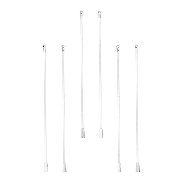 6 kpl pystysuoran kaihtimen sauvaa venetsialaiskaihtinten vetovarsi muoviverho pystysauva（30,5X1CM，valkoinen）