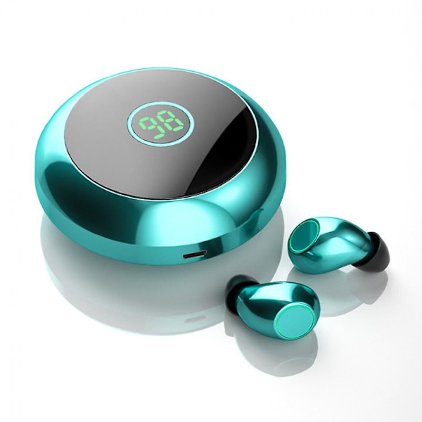 Bluetooth-kuulokkeet Mini Invisible Wireless Earbuds High Fidelity Stereo Sports -kuulokkeet Vedenpitävät Led Touch -korvatulpat mikrofonilla (sininen)