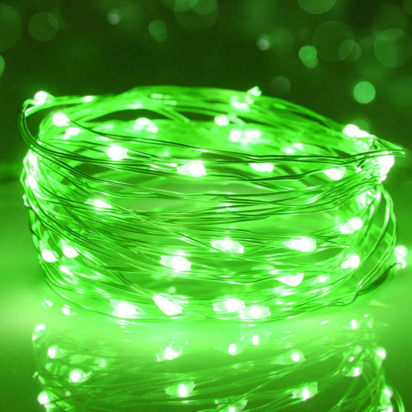 Led String Lights Batteridriven 9.8ft/3m 30led Ip65 vattentät tältlampa (grön)