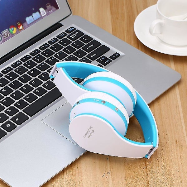 Foldbar trådløs stereo Bluetooth-headset med mikrofon til iPhone, mobiltelefon, pc og bærbar computer