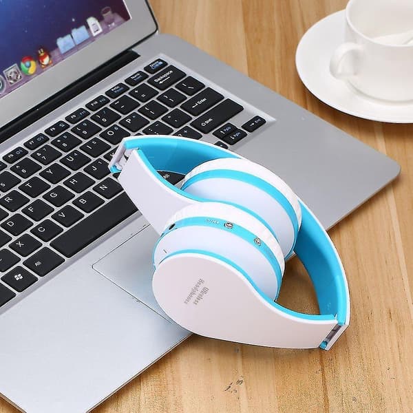 Hopfällbart trådlöst stereo Bluetooth-headset med mikrofon för iPhone, mobiltelefon, PC, bärbar dator