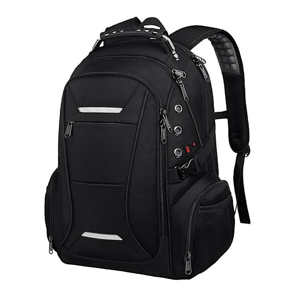 Unisex suuri kannettava tietokone reppu USB-latauskaapelilla Casual Business Travel Bag（1）