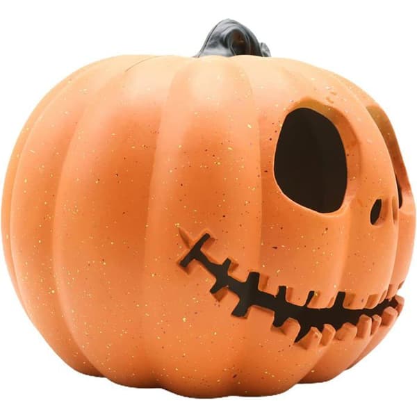 LED-upplyst plastpumpalykta för Halloween-dekoration (batterier ingår ej) - Orange