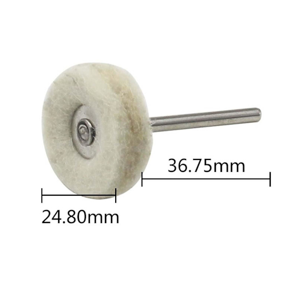 10 kpl Mini Cashmere -pyörää kahvalla Harja Kynsi Työkalu Puhdistusharja 241435（Valkoinen）