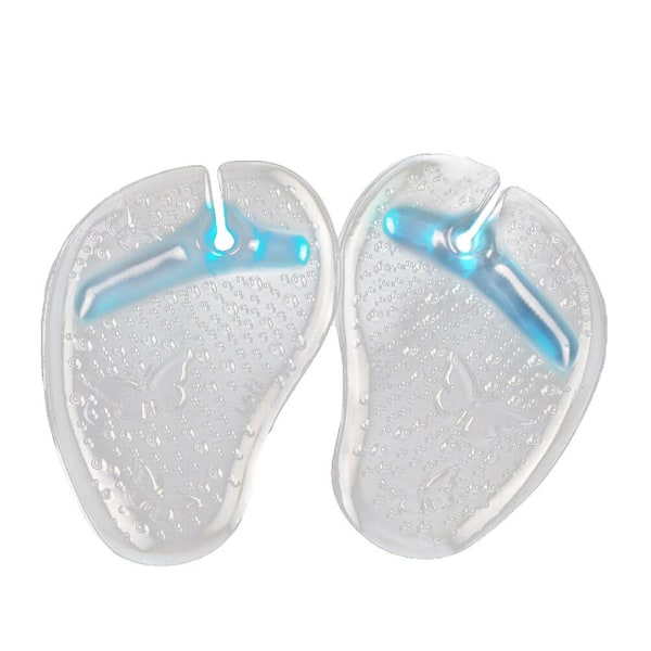 GEL Flip-flops framfotsdynor Mönster framfotsdynor Clip fotslippers klistermärken Transparenta dynor(Blå)（Blå）