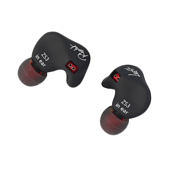 Kz-zs3 De mest komfortable ergonomiske Hifi-hovedtelefoner To stilarter Sort