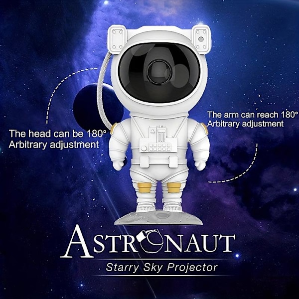 Astronaut Bluetooth Stjernehimmel Projektor Lampe Usb Fuld Farve Stjerne Og Måne Astronaut Laser Atmosfære Natlys