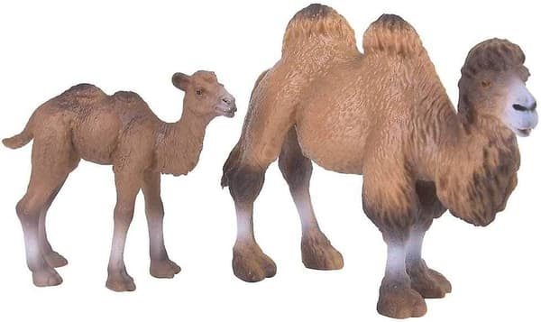 2 stk. miniature realistisk videnskabelig plastikdyr kamelmodel figur simulation kameldyr