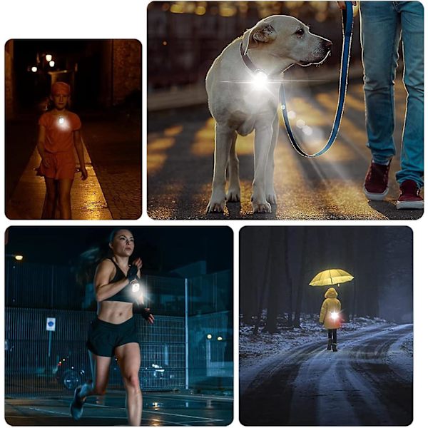 Løb Clip Lights til løbere (4 stk.) - Led Clip-on Lights til natløb