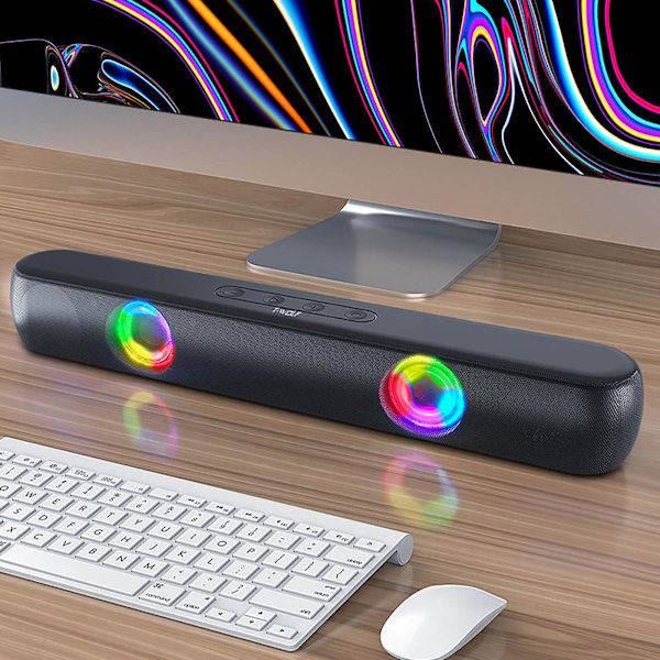 Langaton Bluetooth-kaiutin pitkällä subwooferilla (vapaa koko, musta)