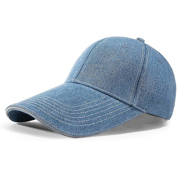 Snabb shopping Reflekterande Hög Synlighet Baseball Cap - Extra Lång Bill Sandwich Löparhatt（3.14\" Lång Bill，Blå）