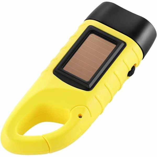 Aurinkovoimalla toimiva käsikampi taskulamppu Keltainen LED Survival Light Ladacèe