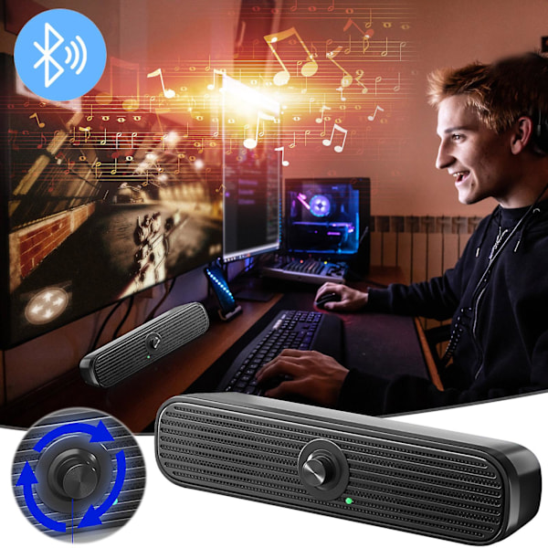 Højttaler til huset Usa Computerhøjttalere Kablet Usb-drevne højttalere Stereo Sound Bar til stationær computer Bærbar computer