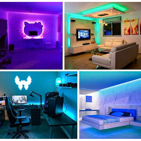LED-bandlampa 5050 LED-listljusset Färgglad RGB-ljusremsa Vattentät 5 meter Wifi Smart Light Strip