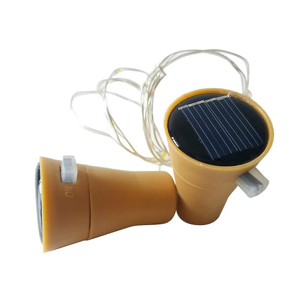 Solcelled Vinflaske Prop Formet Streng Lys 10Led Natlys Cool