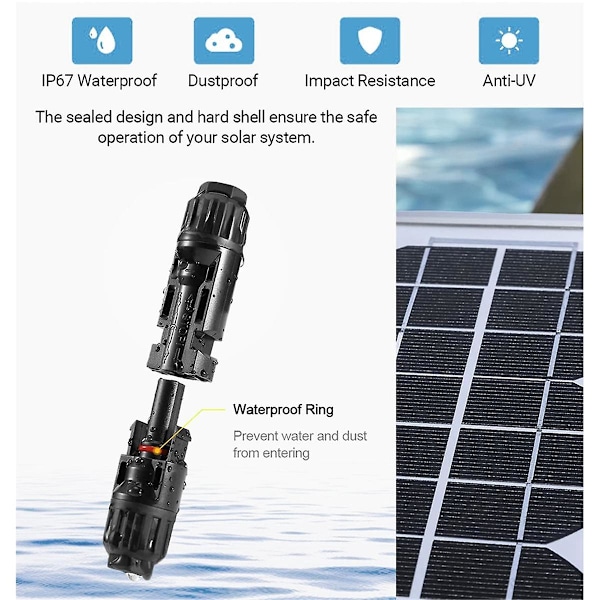 Solcellsanslutningskabel till DC 8 mm adapterkabel 1,8 m med DC5,5x2,5 mm omvandlare för bärbar backup GZ (som visas)