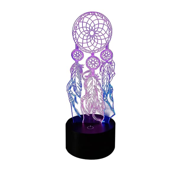 3D visuel nattelys innovativ farverig LED stereo lampe