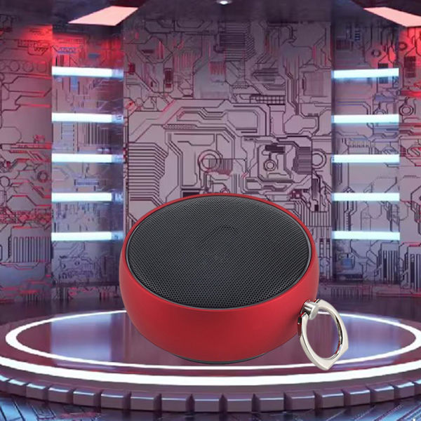 Bluetooth-högtalare Mini Metal Steel Cannon Trådlös Plug-In Audio（Fri Storlek，Röd）