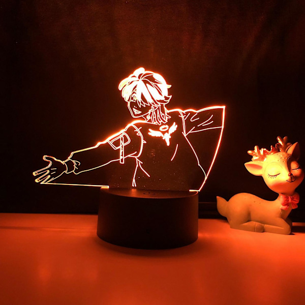3D LED nattlys Anime-figurer 3D-illusjon