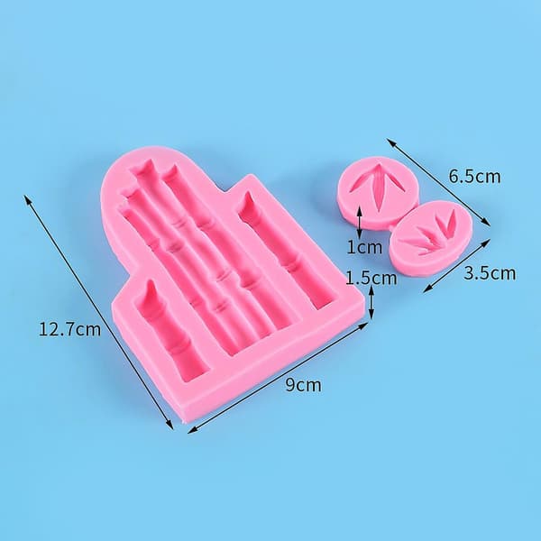 1 sæt silikoneform, varmebestandig, gør-det-selv, 3D, multifunktionel bageform i bambusblade, køkkenudstyr