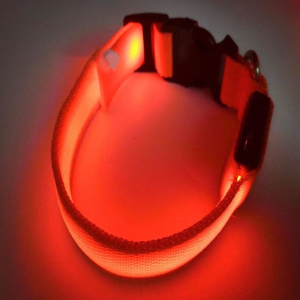 Uppladdningsbart LED-hundhalsband justerbart reflexhalsband