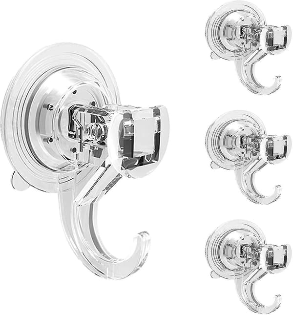 4-pack krokar sugkrokar vakuumsugkopp väggkrokar