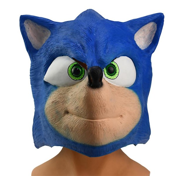Sonic Mask Latex Huvudbonader Party Dress Up Rekvisita