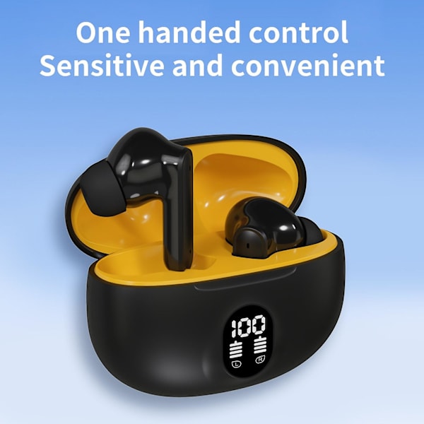 Bluetooth 5.3 In Ear-samtal brusreducering och ultralång batteritid Intelligent Digital Display Bluetooth trådlösa öronsnäckor