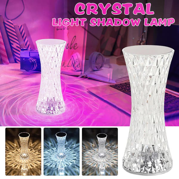 Krystall liten midjebordslampe