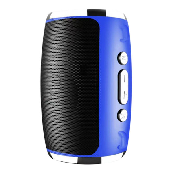 Rea utförsäljning Ny utsökt cylindrisk bärbar bas Bluetooth-högtalare Färgglada lampor Cool presentljud（Blå）