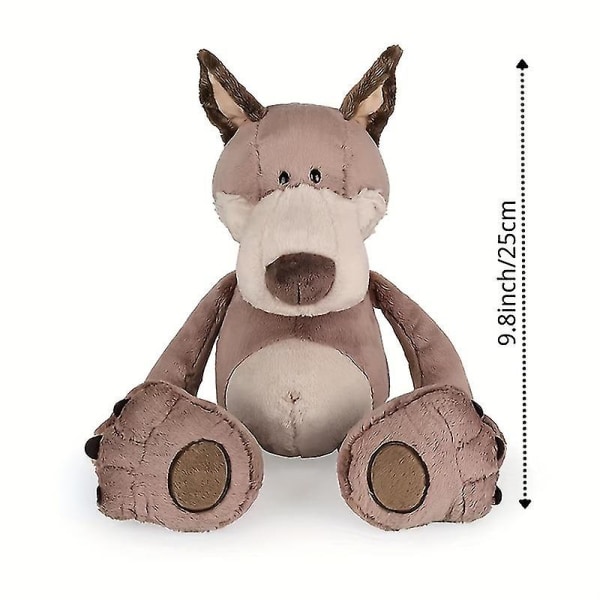 1pc Cute Wolf Woody Plush Doll Big Bad Wolf Couple Backpack Wolf Figure Toy Ragdoll Holiday Party Gift