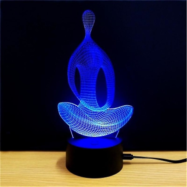 Glitrende kreativ sport 3D LED-lampe oppladbar RGB-belysning nattlys gaver
