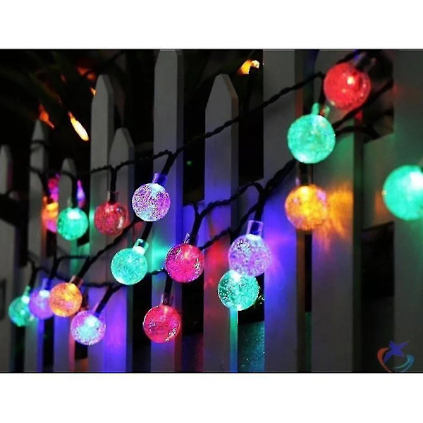 Led Solar Bubble Ball Lyskæde, Velegnet Til Have, Gårdhave, Bryllup, Fest (farve)