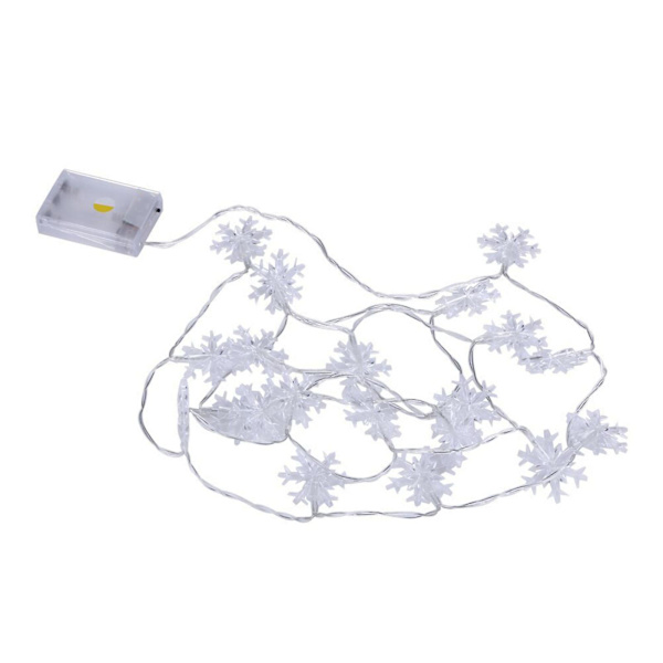 Juldekorationer 3 meter 20 LED julsnöflinga ljusslinga vinter sagoland heminredning