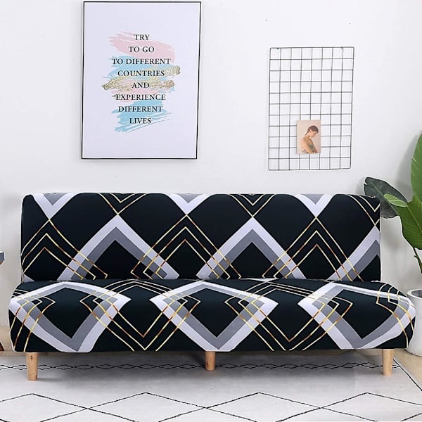 Sofaovertræk uden armlæn til foldbar sovesofa uden armlæn, 190-210 cm