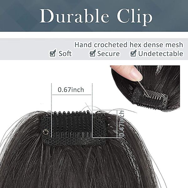 Clip In Fringe Människohår 100% Äkta Hår Fringe Extensions Clip In Fransk Lugg