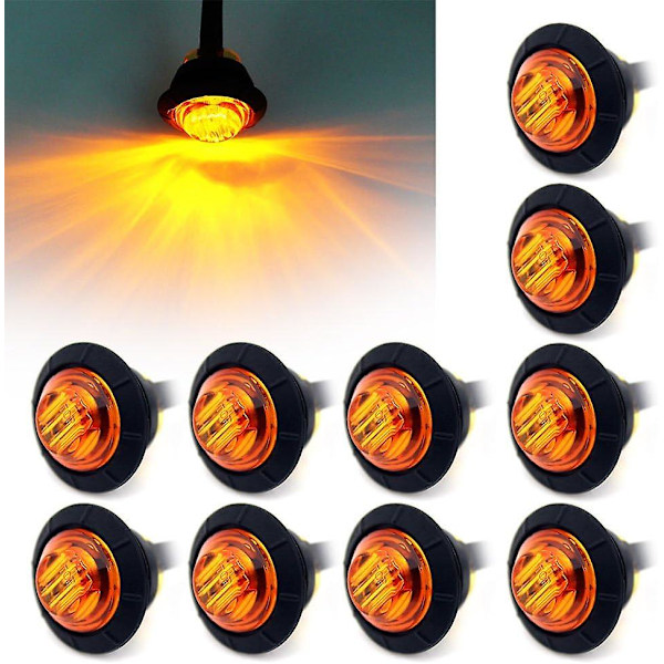 Vedenpitävä 3/4\" pyöreä LED-valo etu-, taka-, sivu-, auto- tai kuorma-auton merkkivalaisimeen, 12 V
