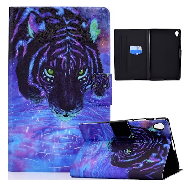 TPU + PU læder mønster print kortholder tablet etui til Lenovo Tab M10 HD Gen 2 X306X