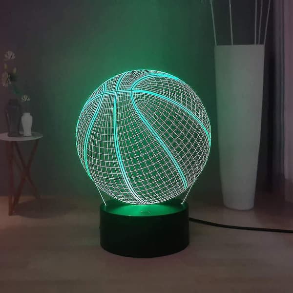 3D-illusjonslampe Basketball nattlys 3D Creative Illusion skrivebordslampe