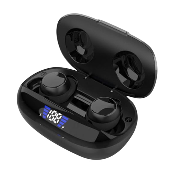 Mini Bluetooth-øretelefoner True Wireless Sports 5.2 Digital Display Hodetelefoner In-Ear Støyreduksjonshodesett